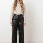 Faux leather pants