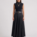 Maxi skirt with belt