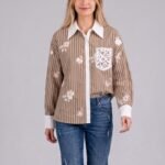 Stripes shirt with sequins