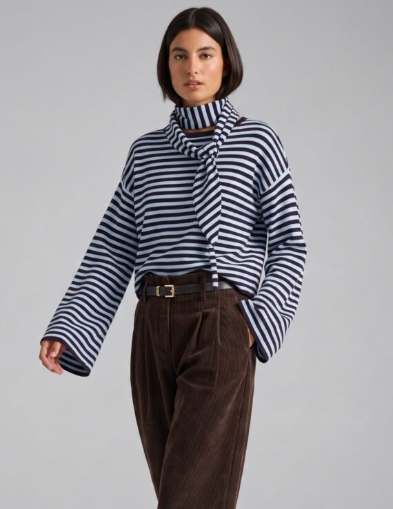 Sweater stripes and scarf