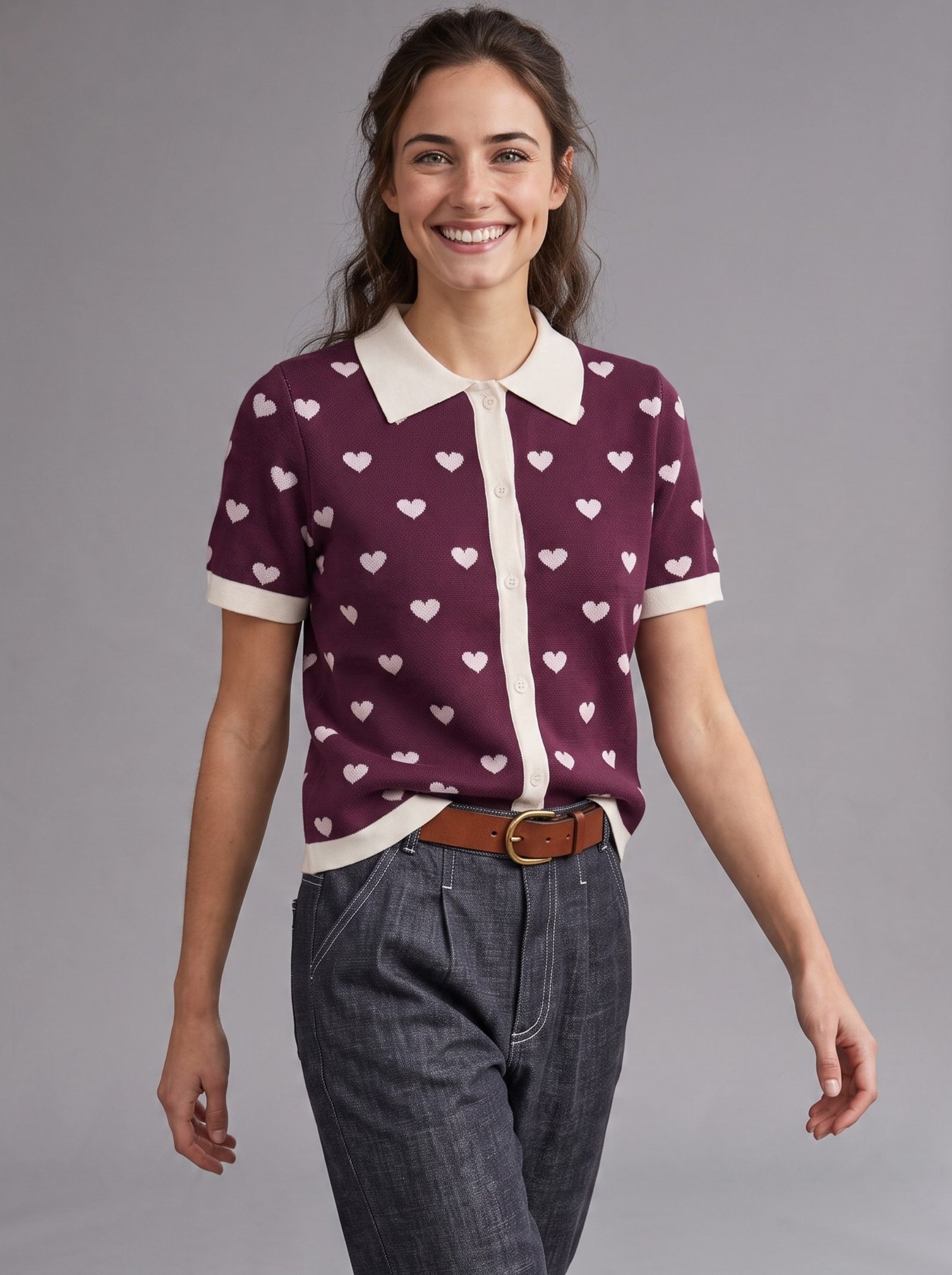 Sweater with hearts