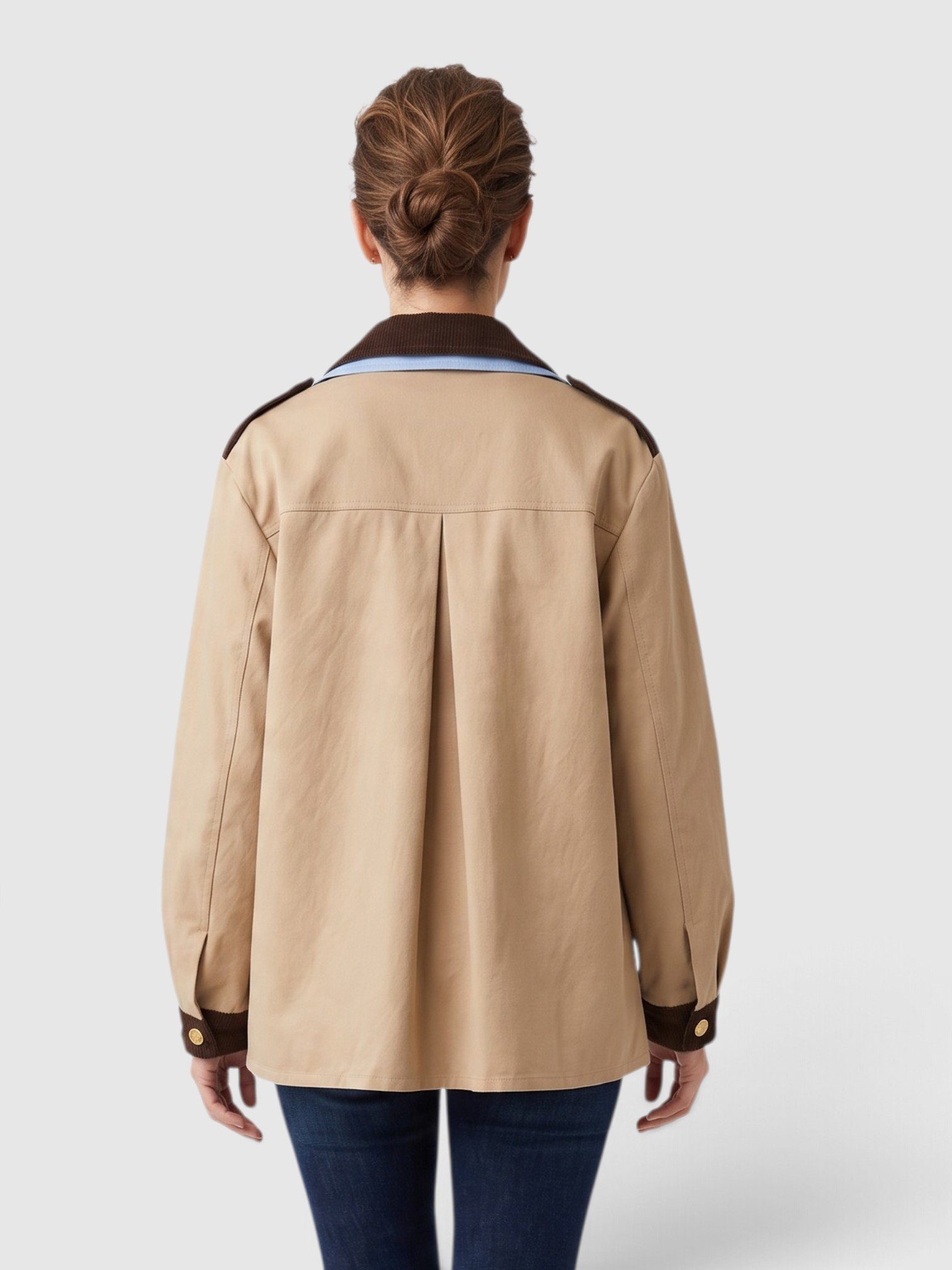 Trench coat with sequins
