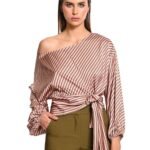 Asymmetrical stripes top