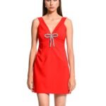 Short red dress