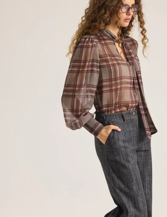 Blouse check print
