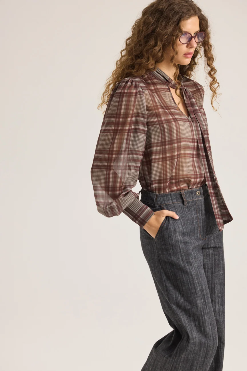 Blouse check print