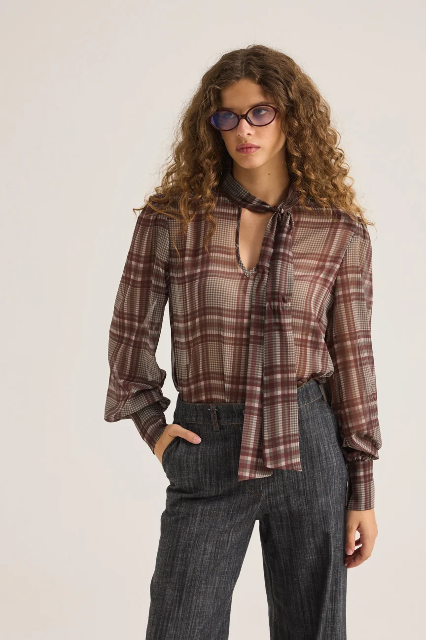 Blouse check print