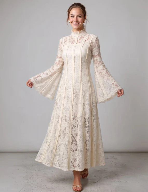 Lace dress cream