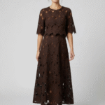 Lace dress brown