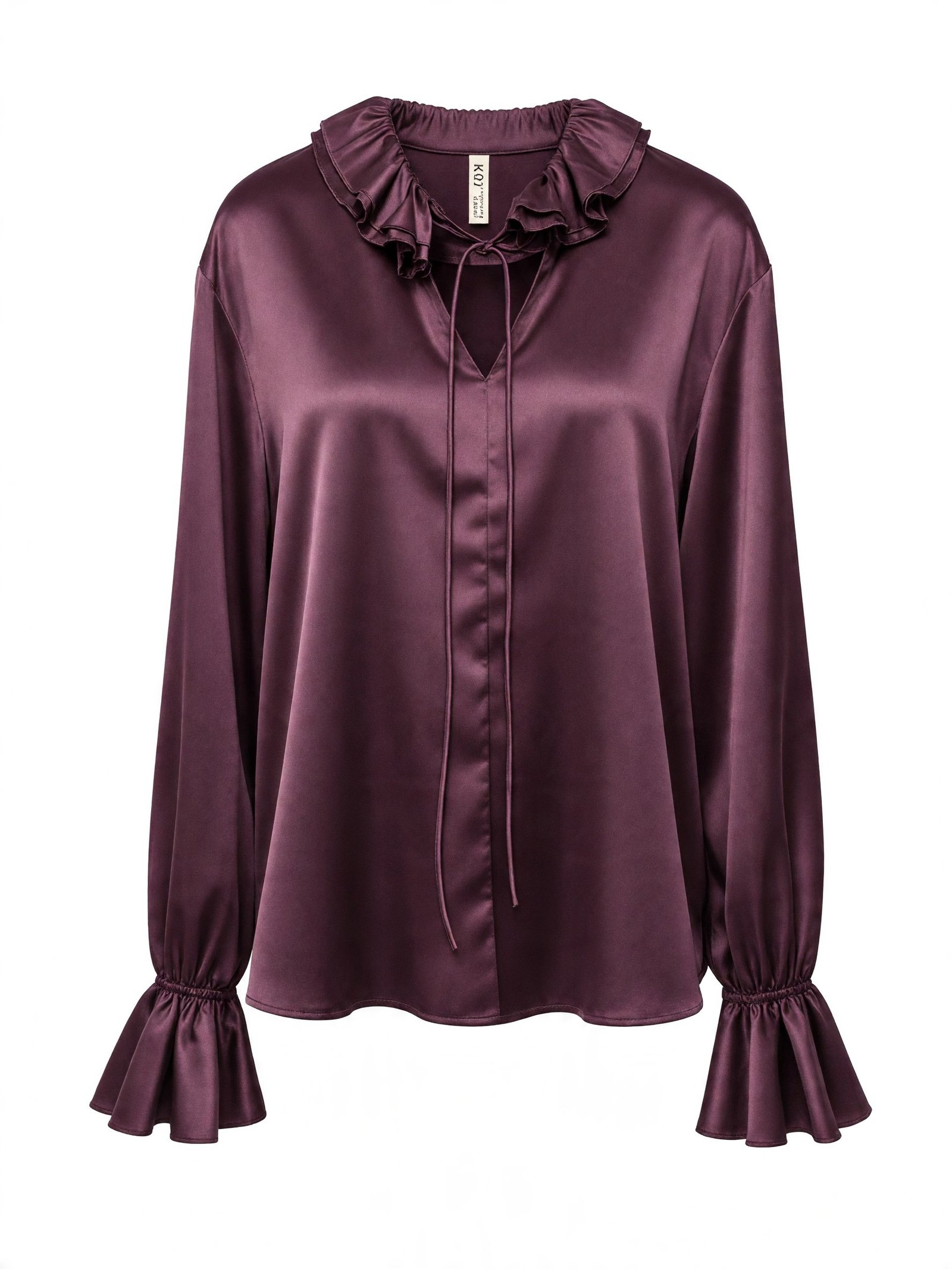Silk ruffle blouse