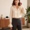 Silk ruffle blouse