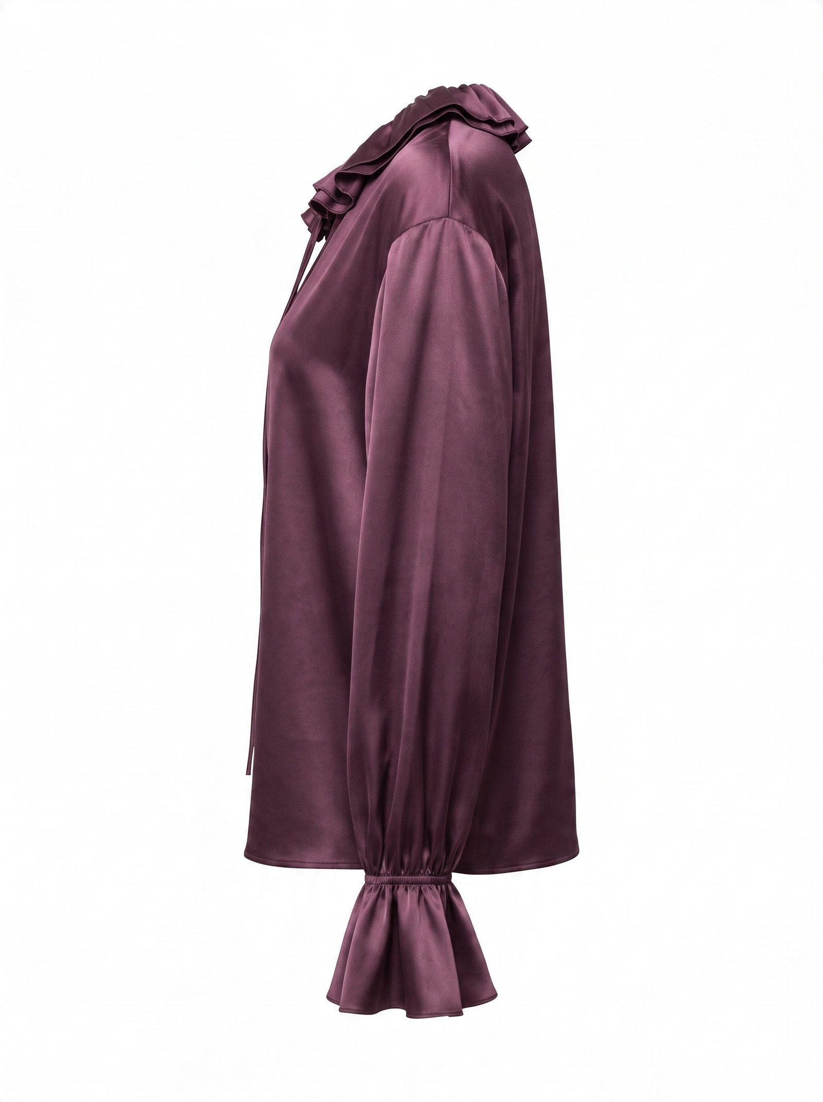 Silk ruffle blouse