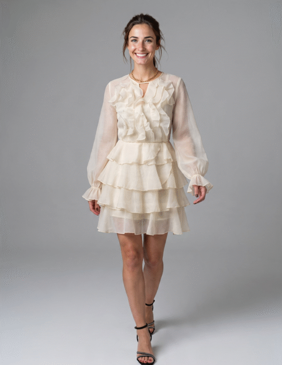 Short ruffles dress