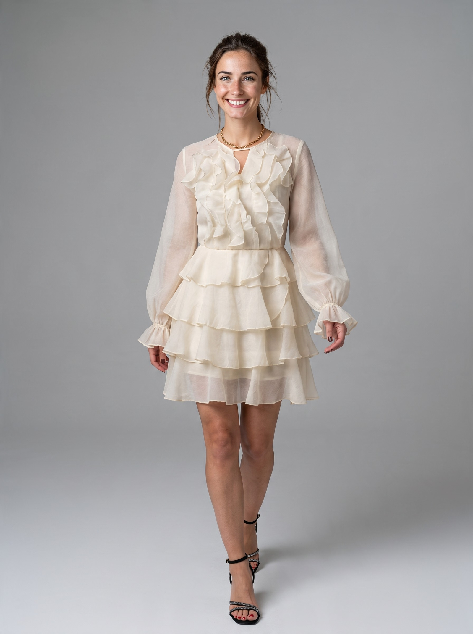 Short ruffles dress