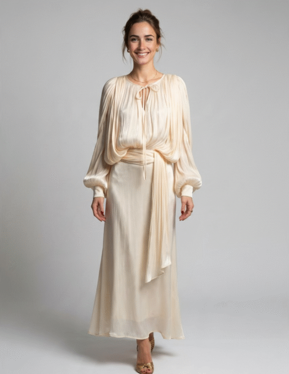 Cream maxi dress