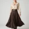 Maxi skirt with belt