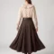 Maxi skirt with belt