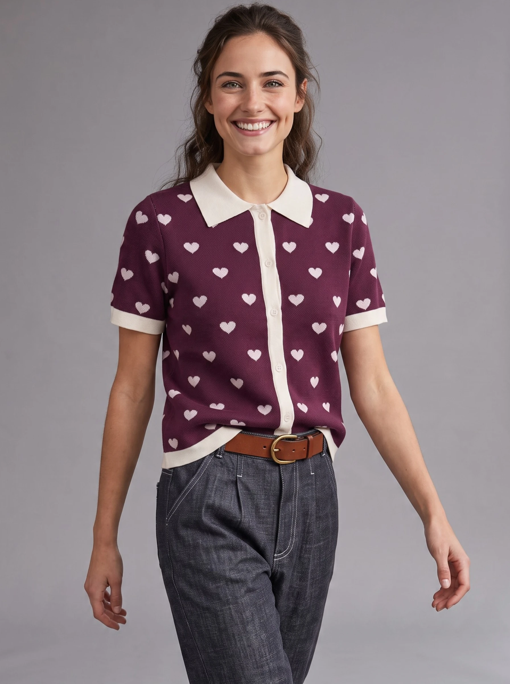 Sweater with hearts