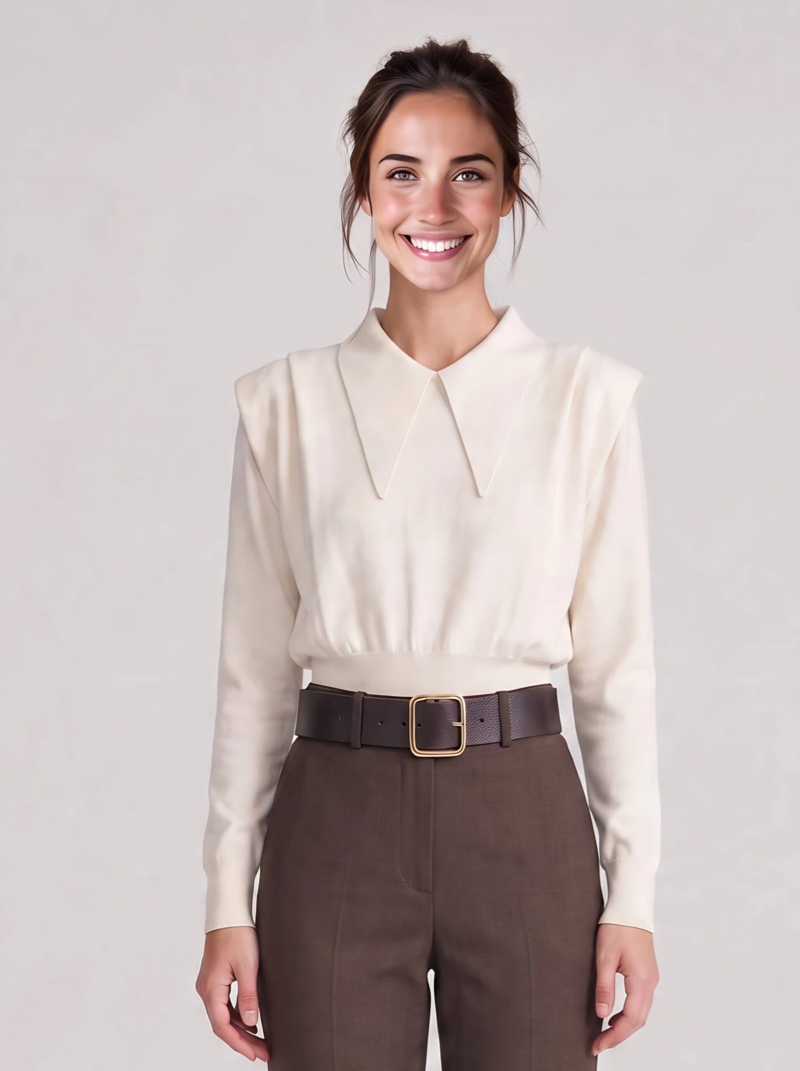 Long collar sweater