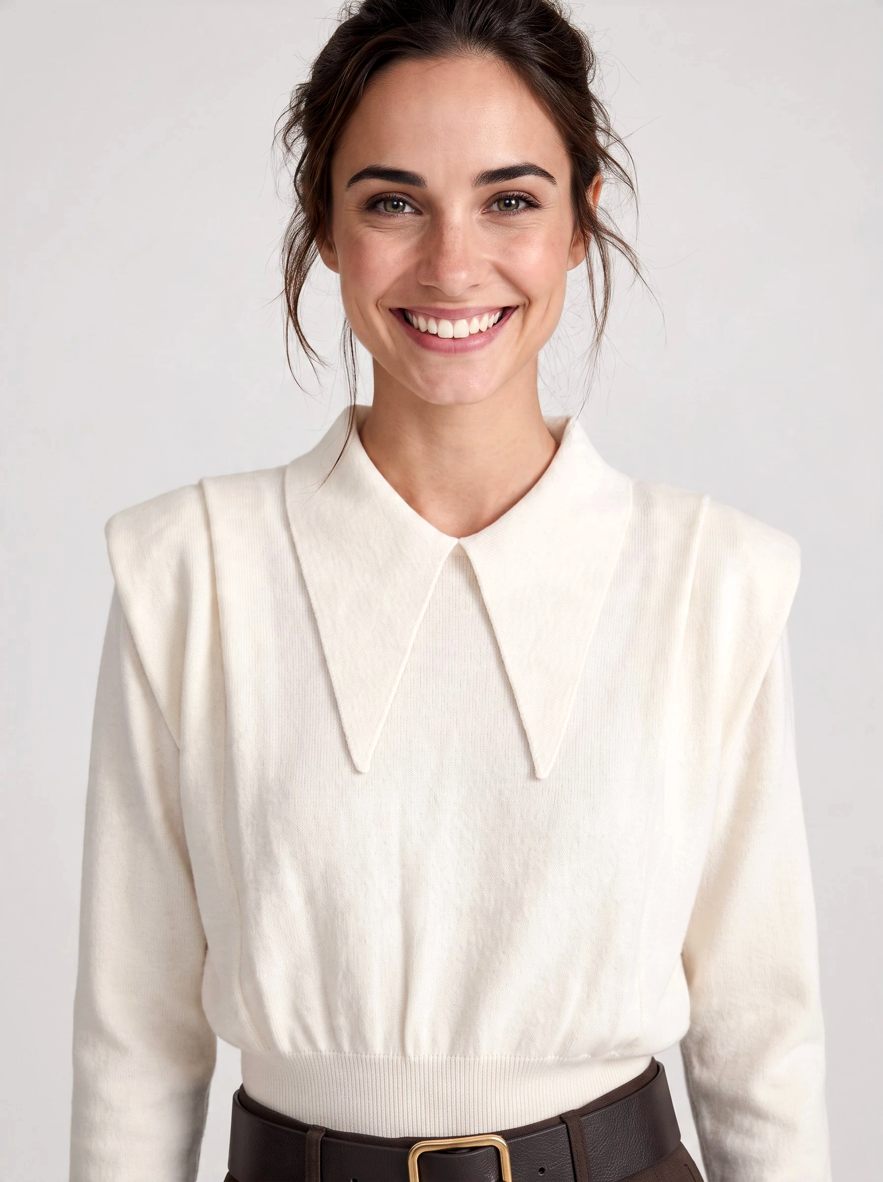 Long collar sweater