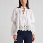 White shirt with lace