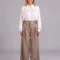 Wide pants buttons front