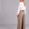 Wide pants buttons front