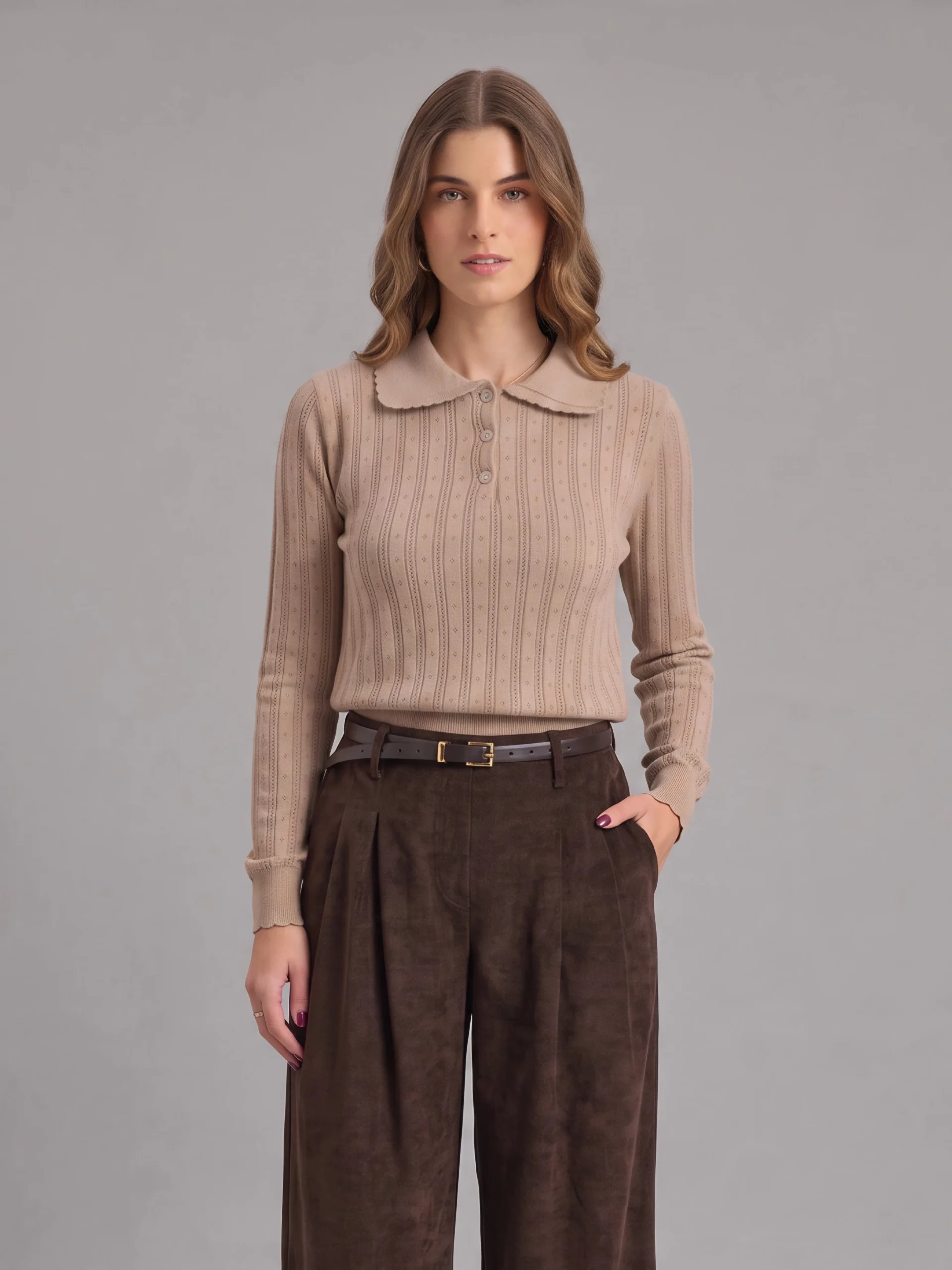 Sweater round collar