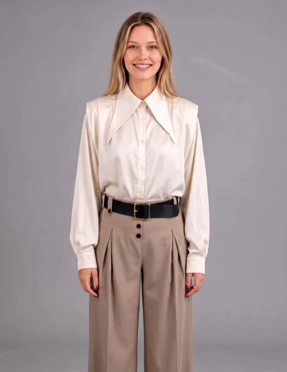 Oversize silk shirt