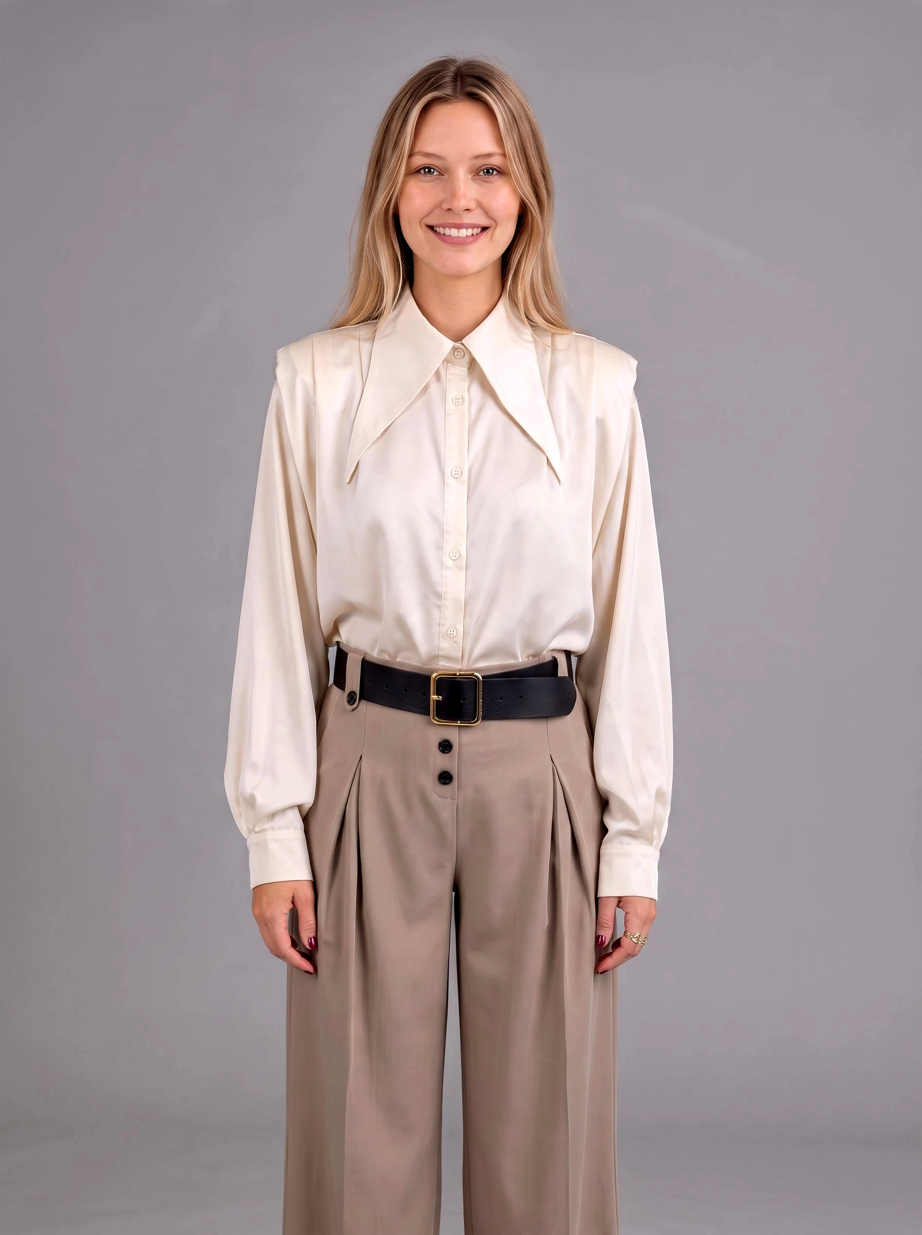 Oversize silk shirt