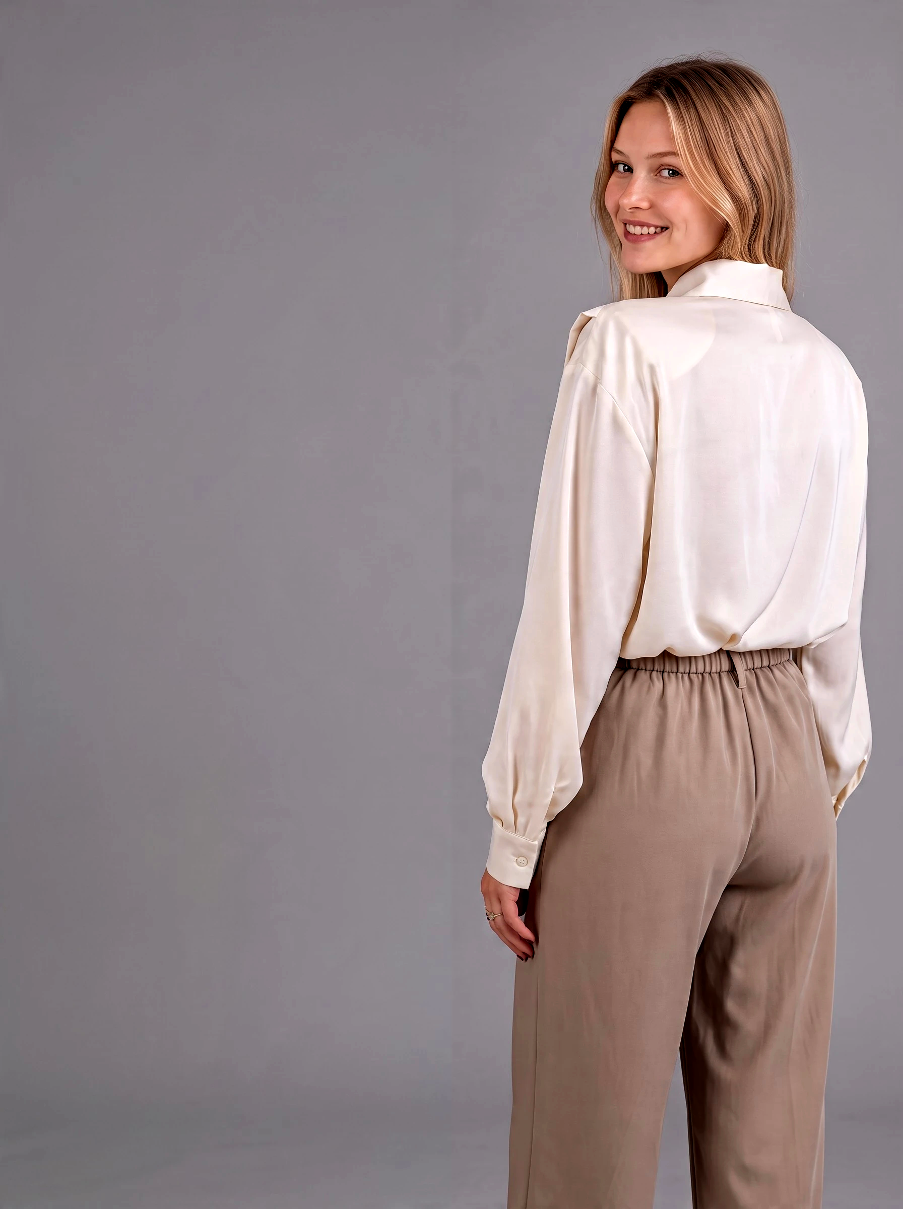 Oversize silk shirt