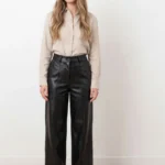 Faux leather pants