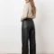 Faux leather pants
