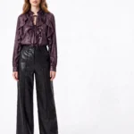Shiny ruffle shirt