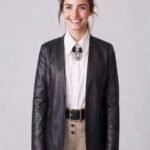 Leather jacket faux