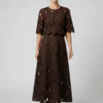 Lace dress brown