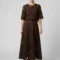 Lace dress brown