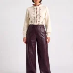 Faux leather pants