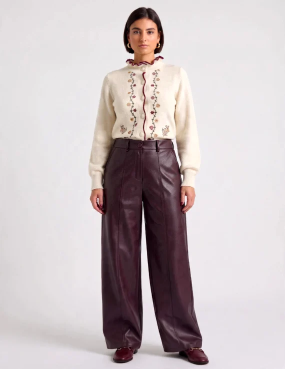 Faux leather pants