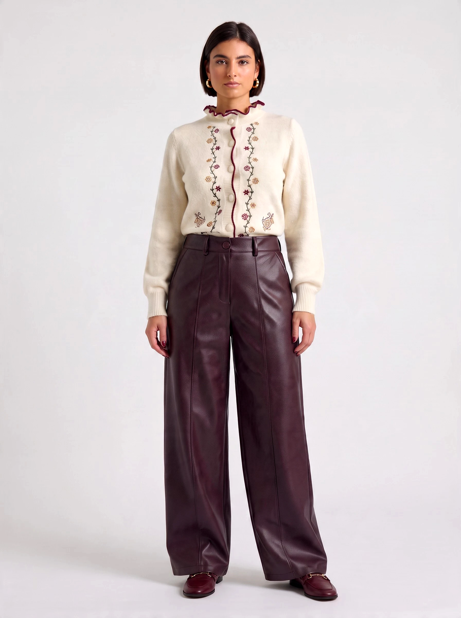 Faux leather pants
