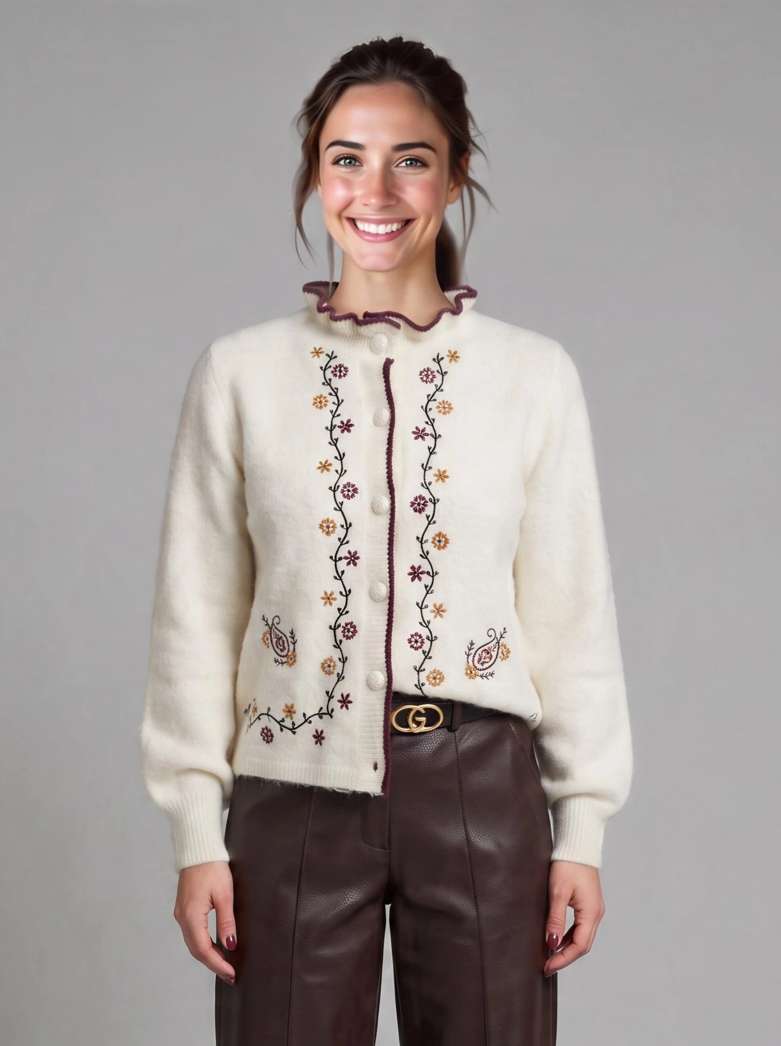 Sweater embroidery