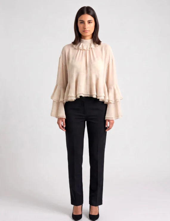 Wide sleeves top