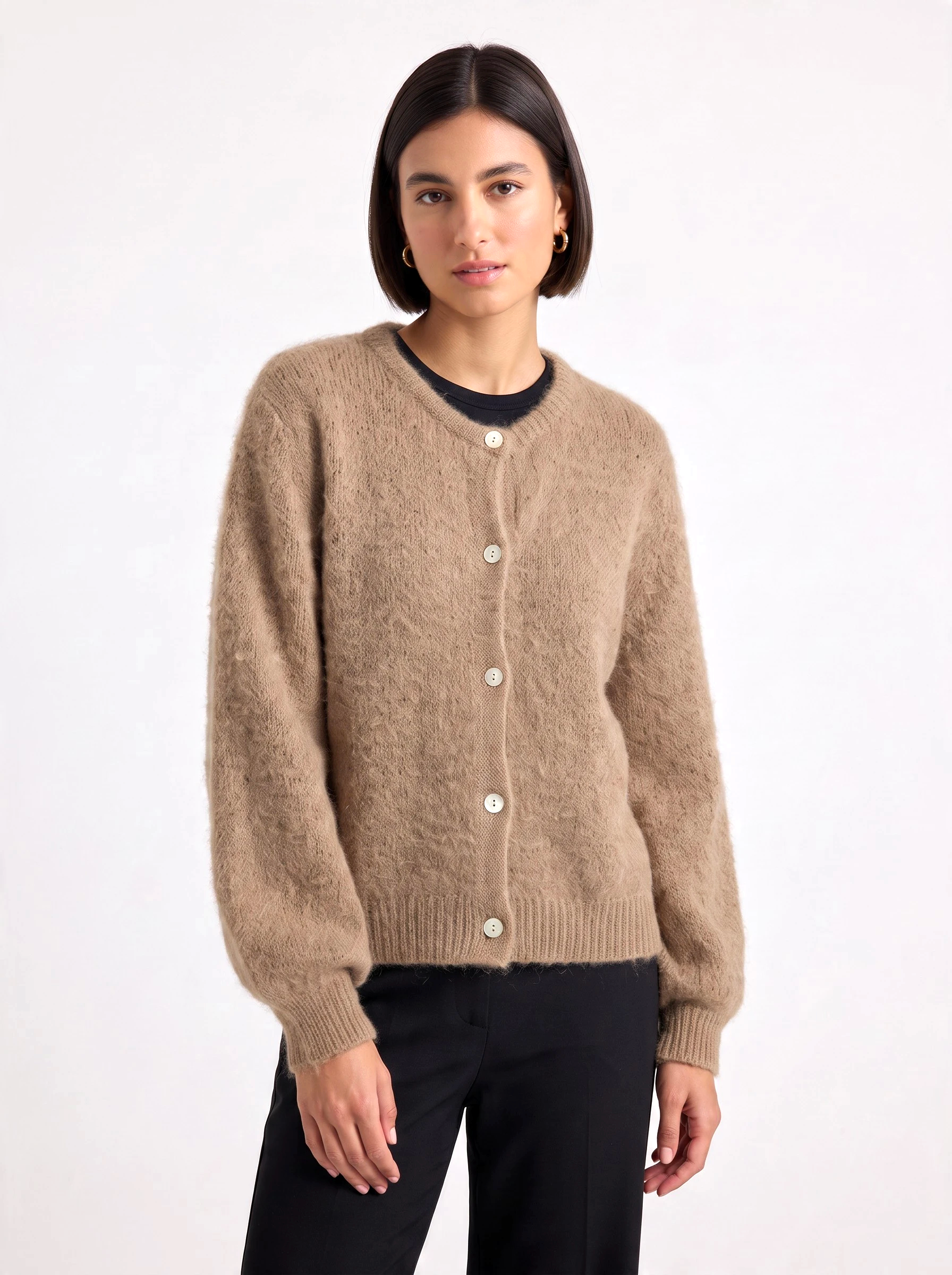 Cardigan mohair buttons