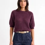 Sweater mohair short sleeves