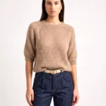 Sweater mohair short sleeves