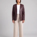 Leather jacket faux